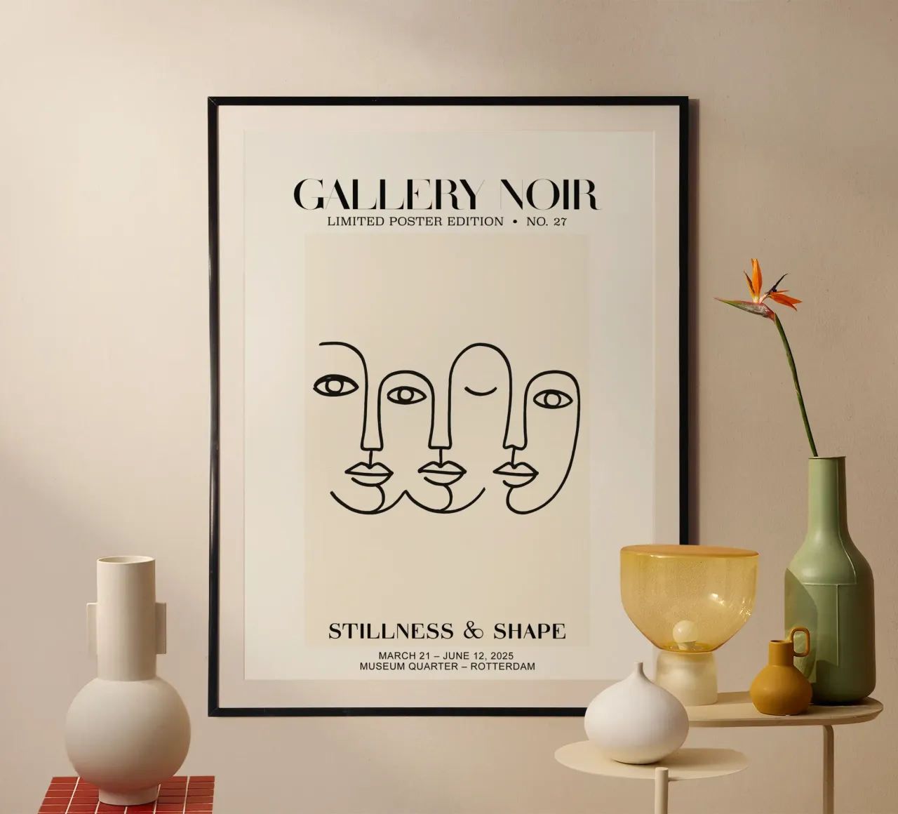 Gallery Noir No 27 poster con telaio in alluminio da treechild