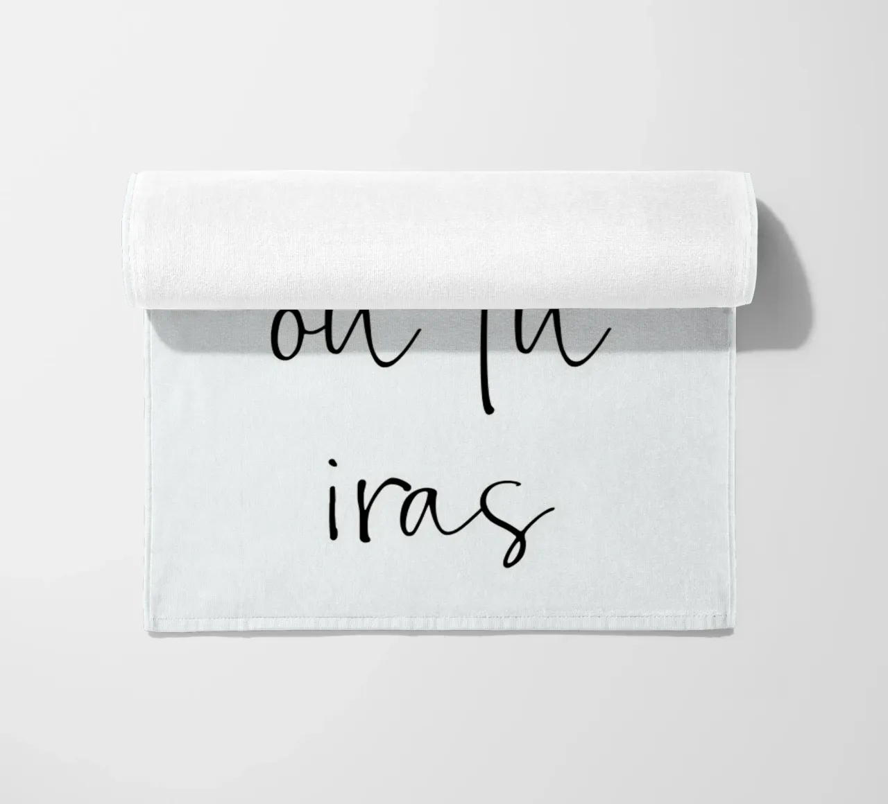 J'irai où tu iras beach towel by typed