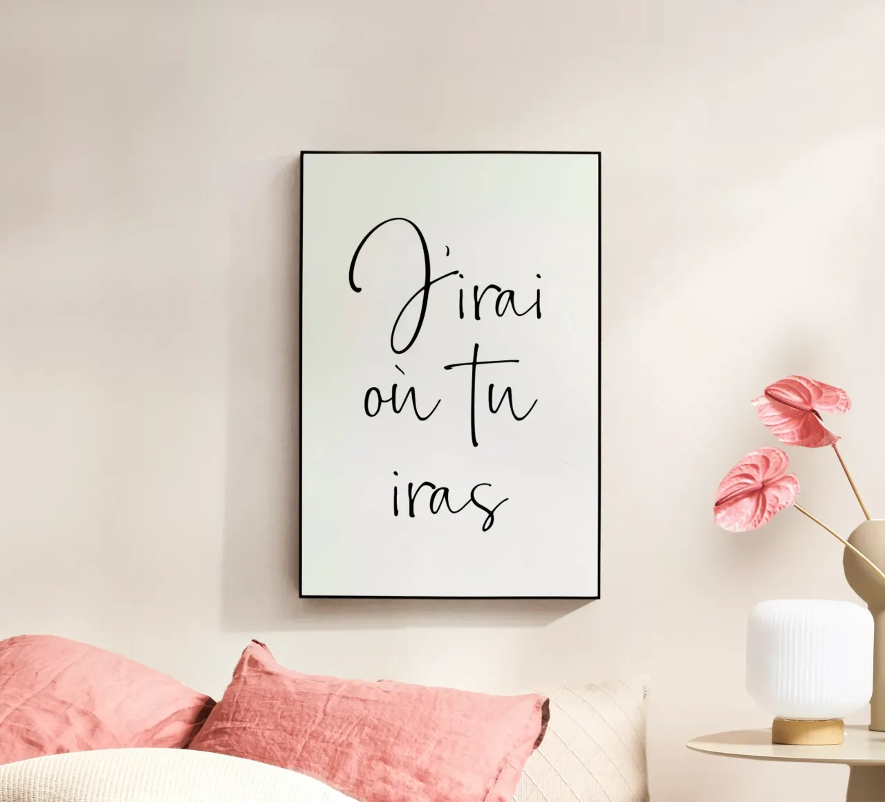 J'irai où tu iras acrylic glass by typed