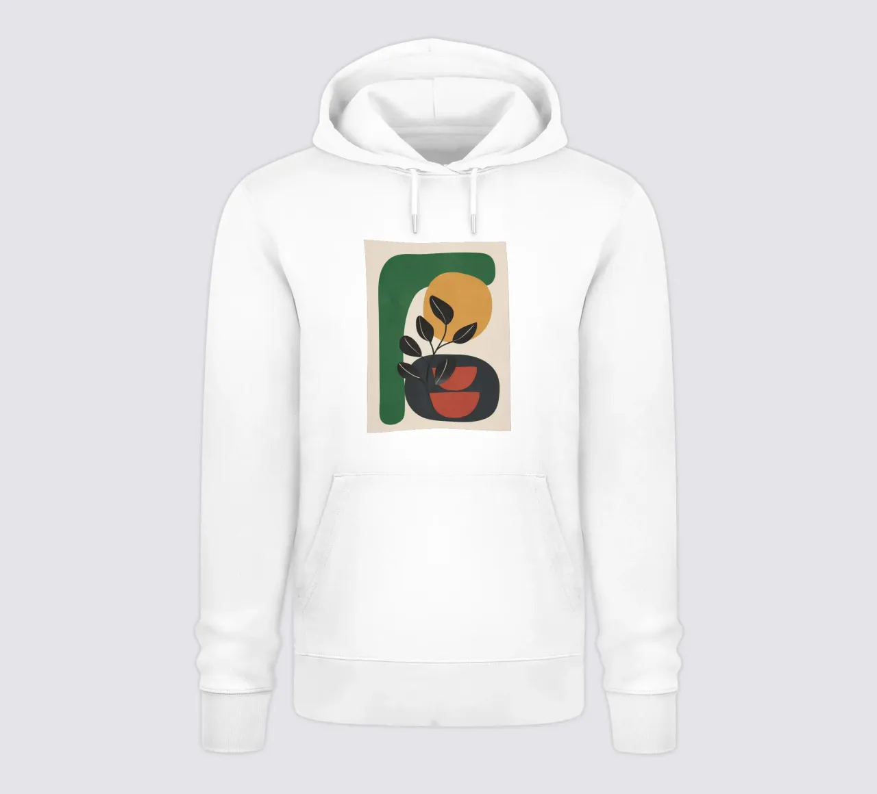 Modern Abstract Minimal Shapes Branches Art 6 sweat à capuche de Nadjaa