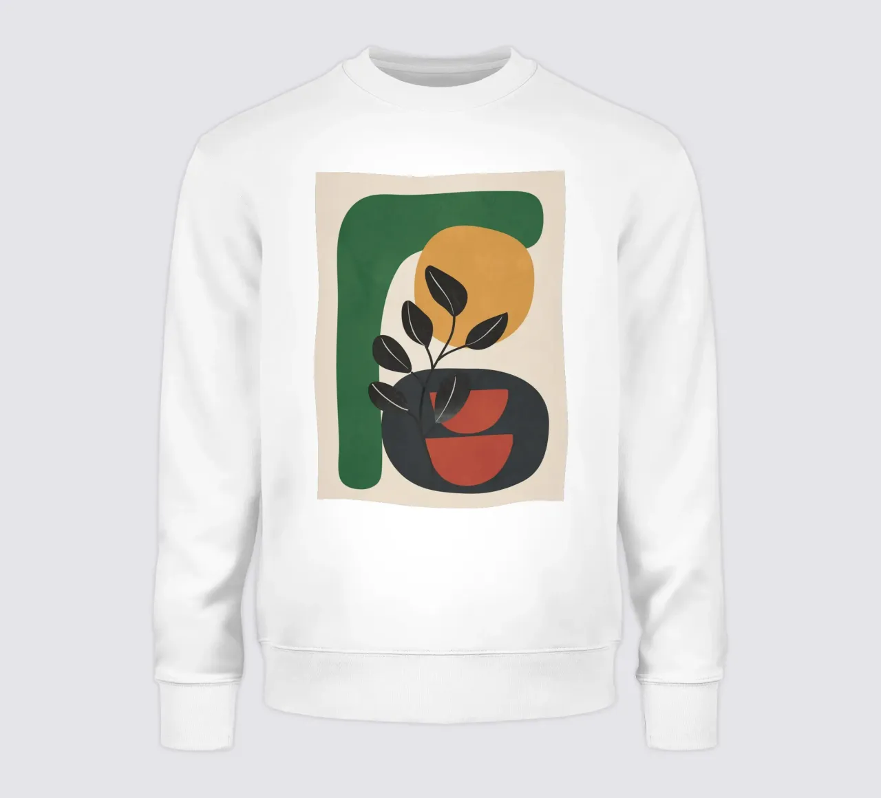 Modern Abstract Minimal Shapes Branches Art 6 sweatshirt by Nadjaa