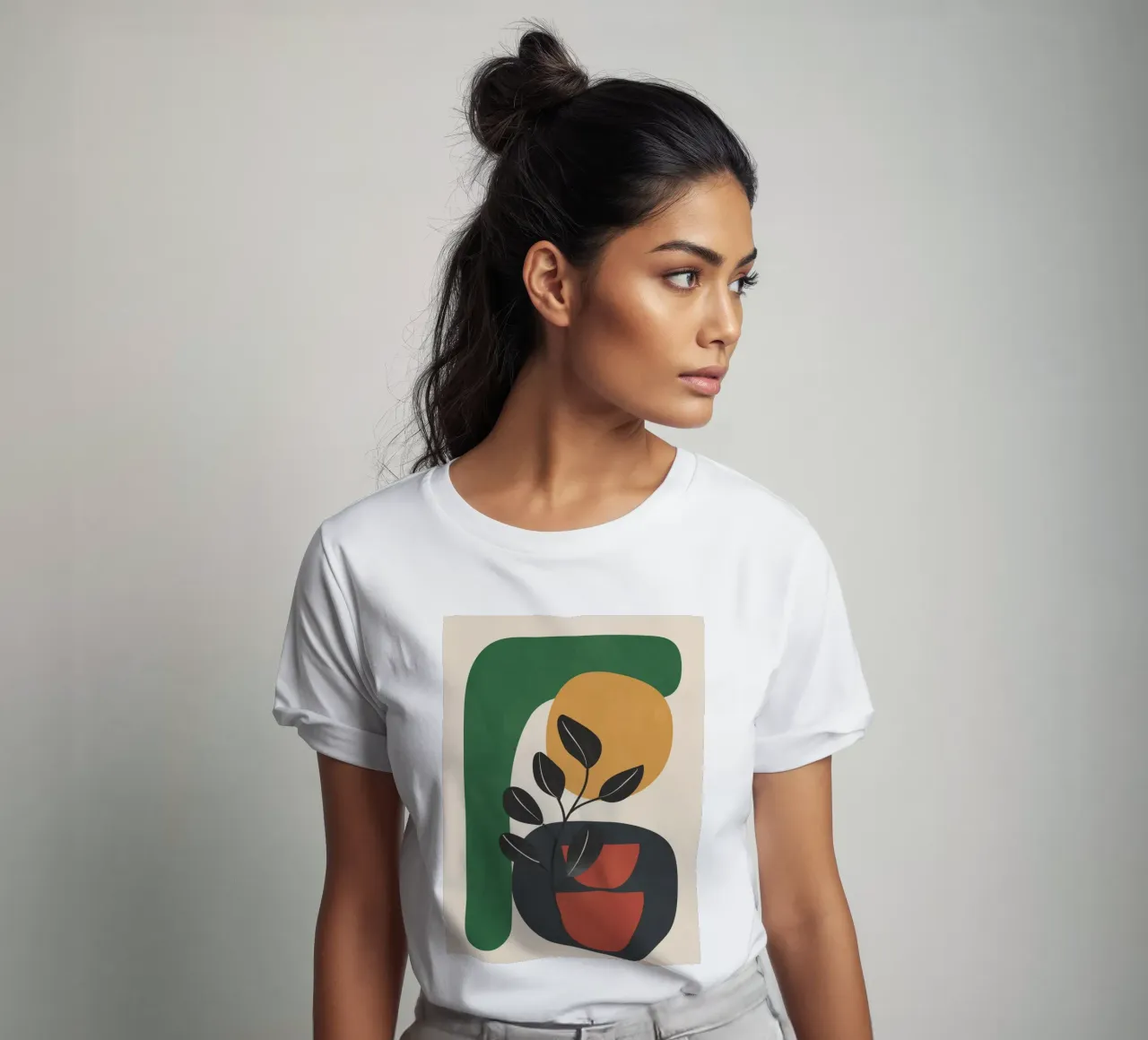 Modern Abstract Minimal Shapes Branches Art 6 t-shirt da Nadjaa
