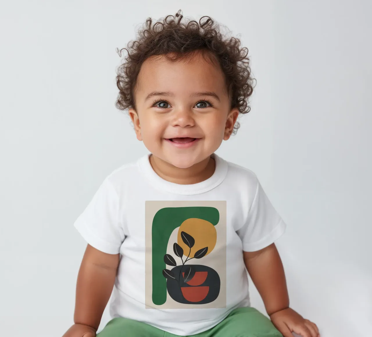 Modern Abstract Minimal Shapes Branches Art 6 baby t-shirt by Nadjaa
