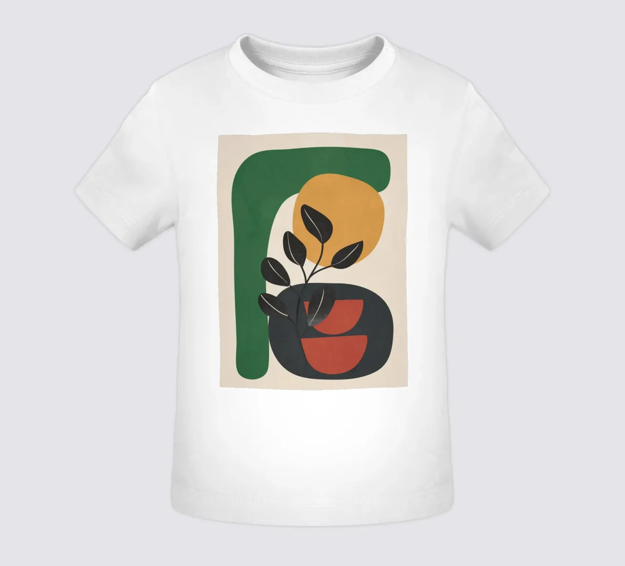 Modern Abstract Minimal Shapes Branches Art 6 baby t-shirt by Nadjaa