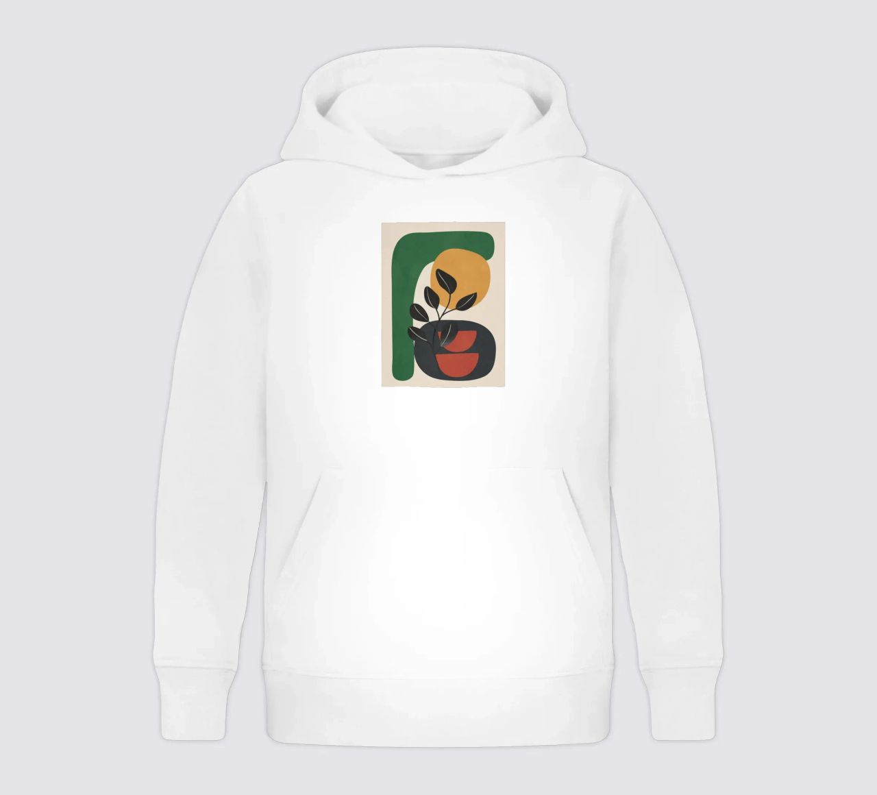 Modern Abstract Minimal Shapes Branches Art 6 felpa bambino con cappuccio da Nadjaa