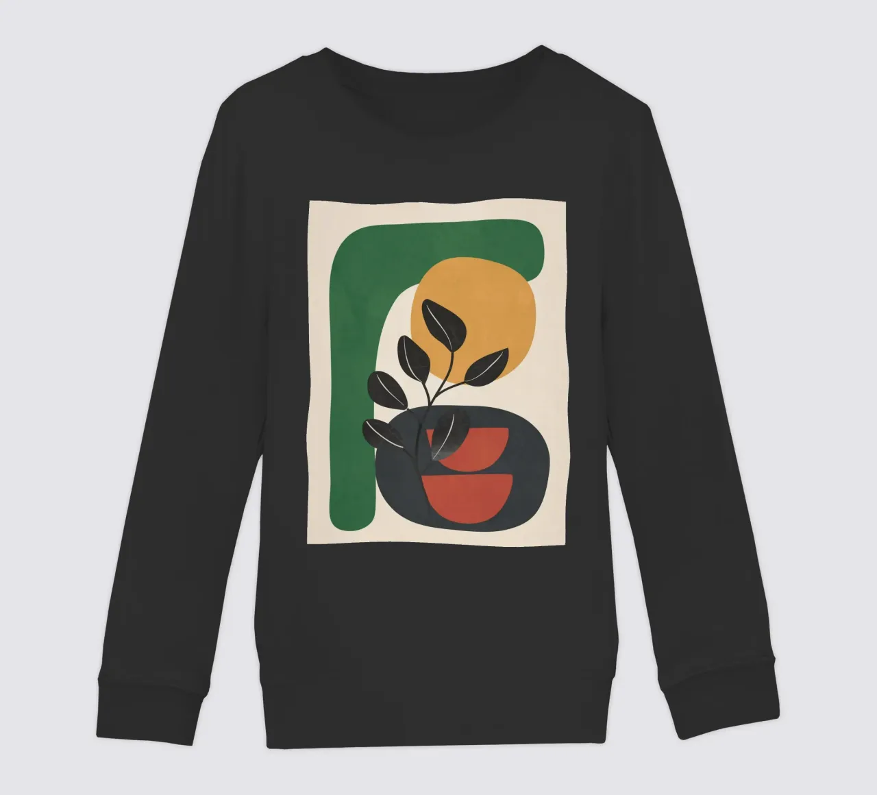 Modern Abstract Minimal Shapes Branches Art 6 felpa bambino da Nadjaa