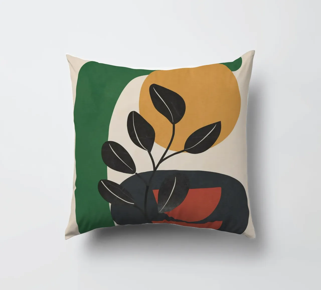 Modern Abstract Minimal Shapes Branches Art 6 cuscino da Nadjaa