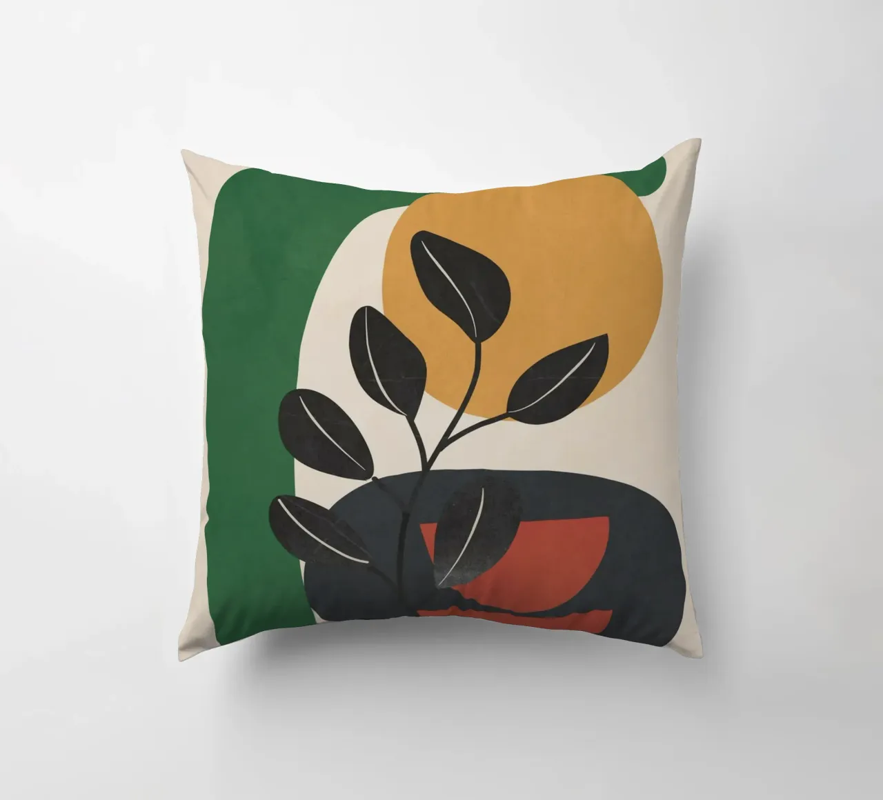 Modern Abstract Minimal Shapes Branches Art 6 cuscino da Nadjaa