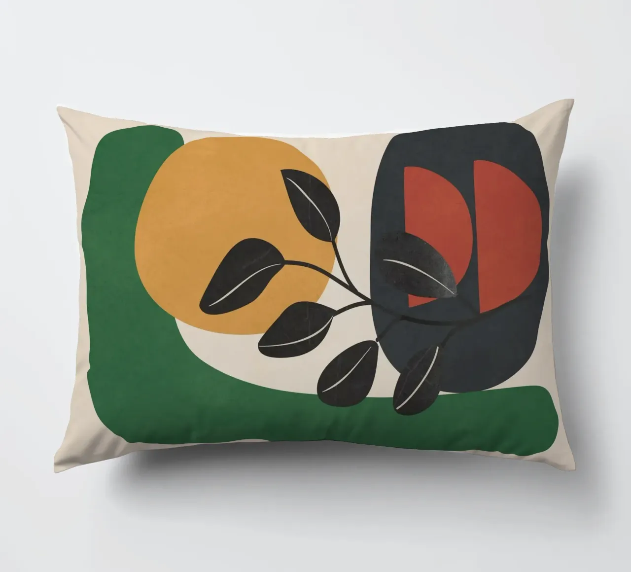 Modern Abstract Minimal Shapes Branches Art 6 cuscino da Nadjaa