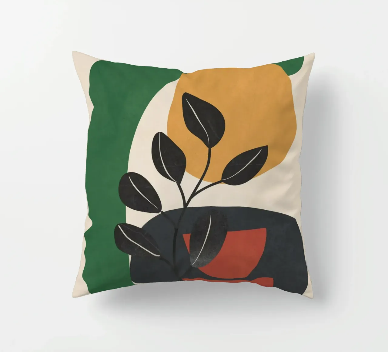 Modern Abstract Minimal Shapes Branches Art 6 cuscino da Nadjaa