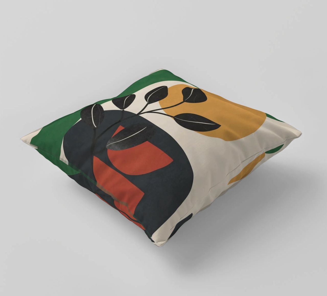 Modern Abstract Minimal Shapes Branches Art 6 cuscino da Nadjaa
