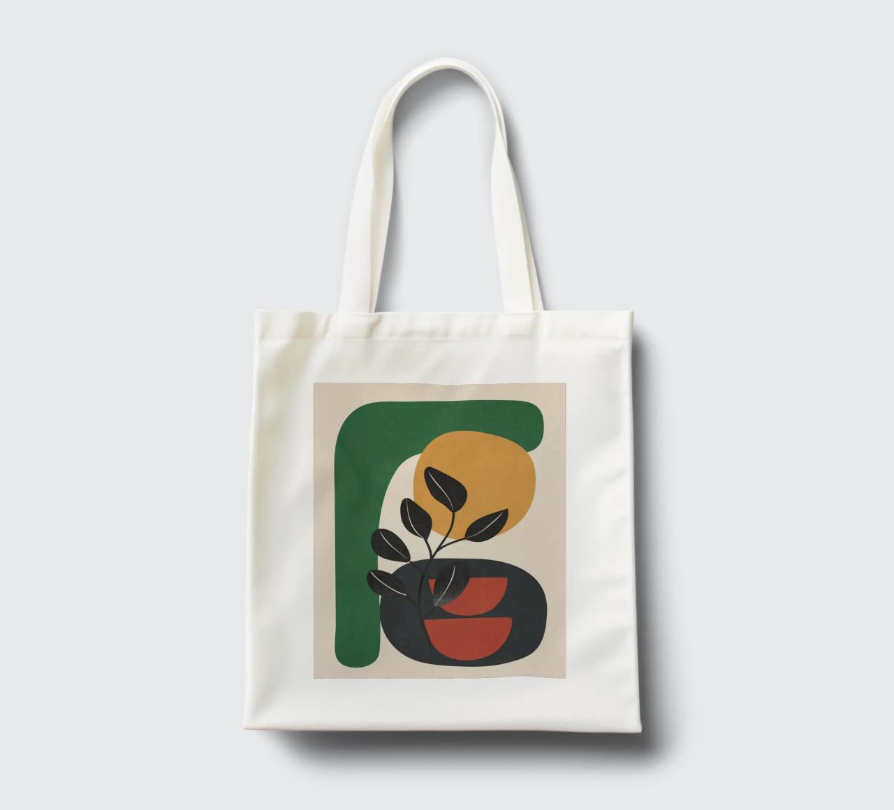 Modern Abstract Minimal Shapes Branches Art 6 borsa in juta da Nadjaa