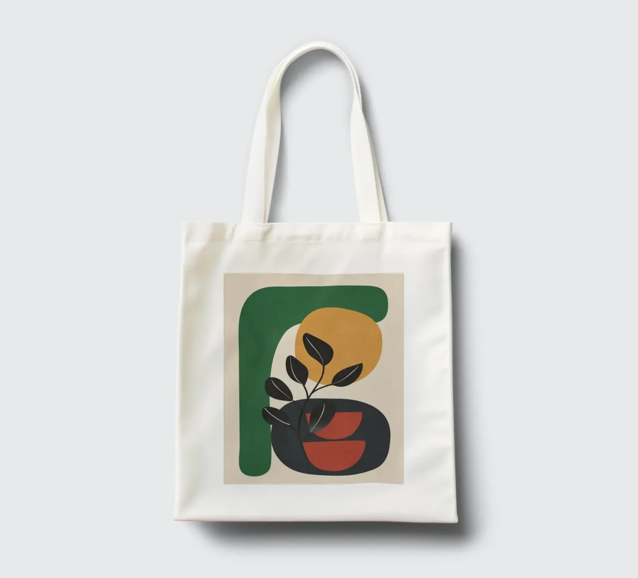 Modern Abstract Minimal Shapes Branches Art 6 borsa in juta da Nadjaa