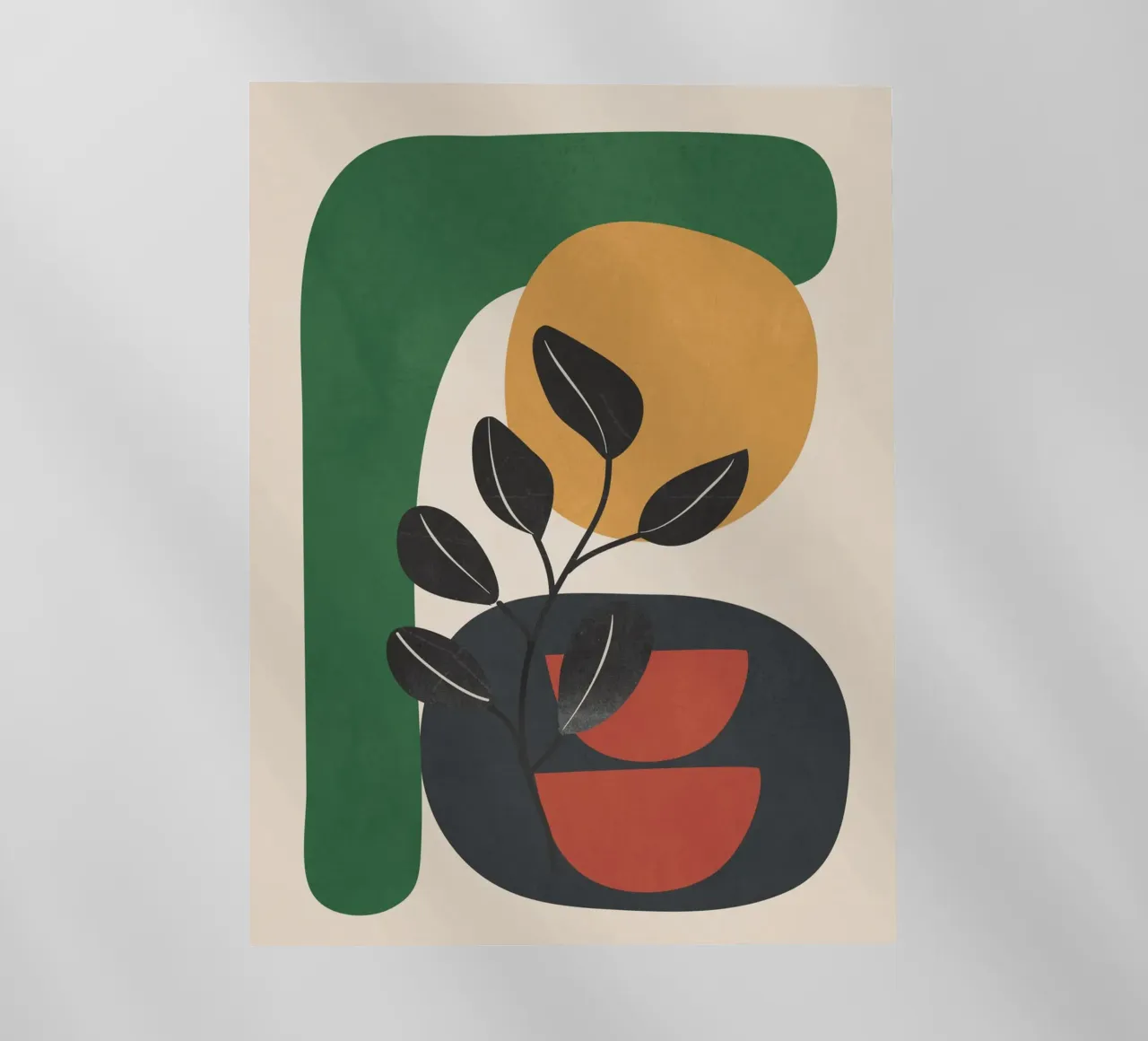 Modern Abstract Minimal Shapes Branches Art 6 pellicola backlit da Nadjaa