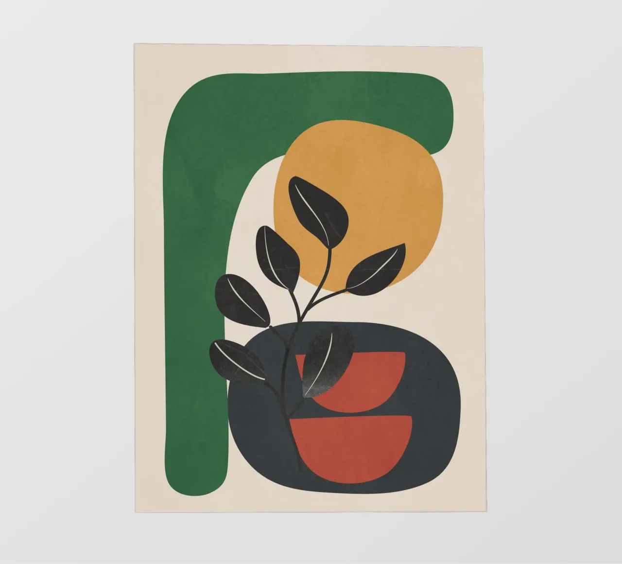 Modern Abstract Minimal Shapes Branches Art 6 backlit folie van Nadjaa
