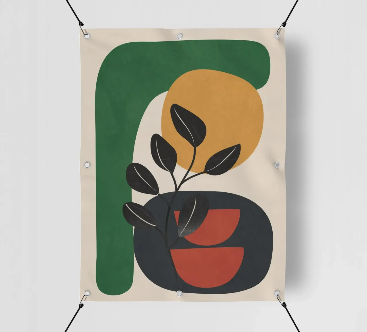 Modern Abstract Minimal Shapes Branches Art 6 telo in pvc da Nadjaa