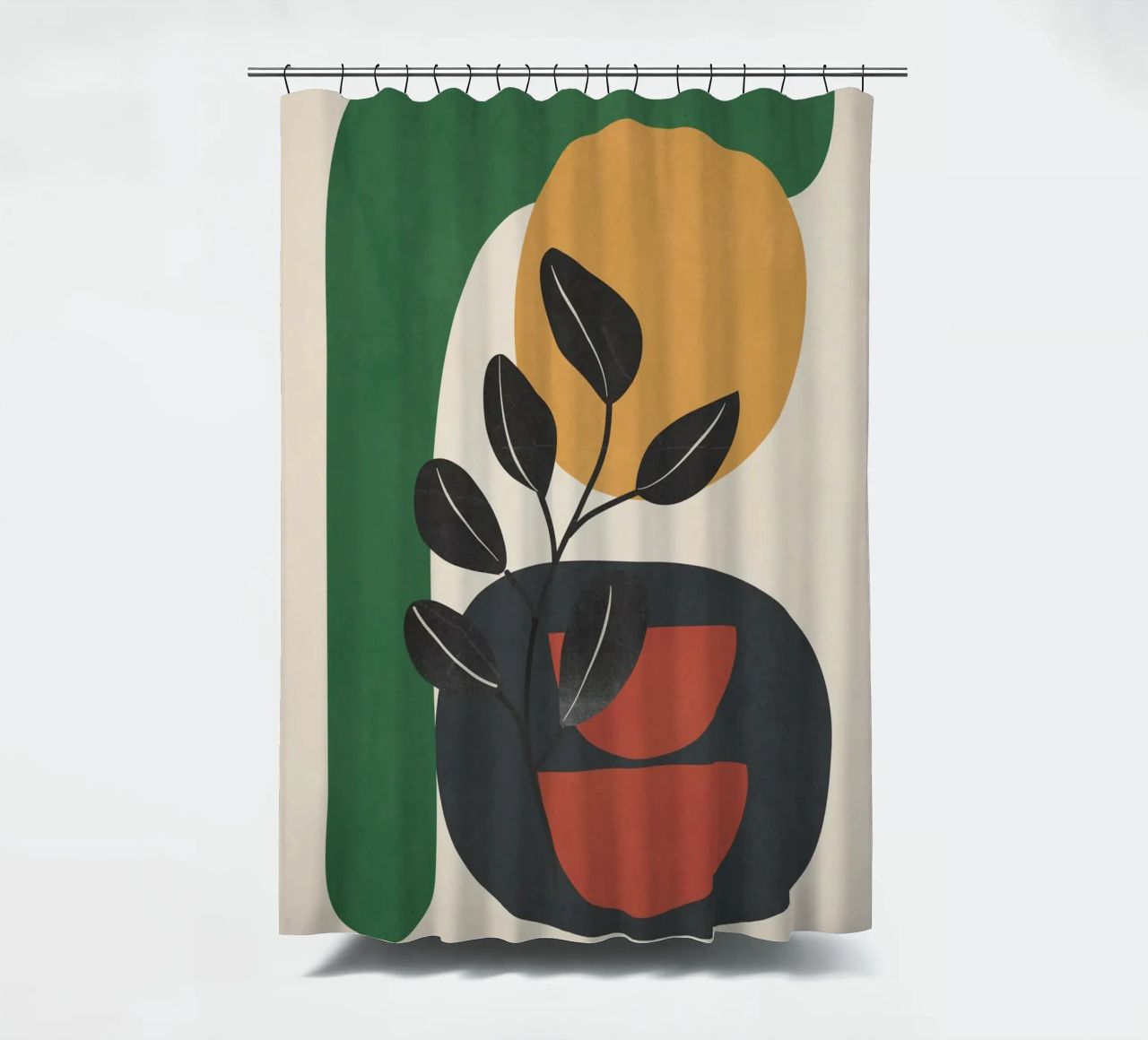 Modern Abstract Minimal Shapes Branches Art 6 tenda da doccia da Nadjaa
