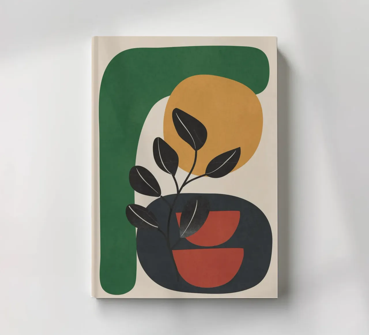 Modern Abstract Minimal Shapes Branches Art 6 Notizbuch von Nadjaa