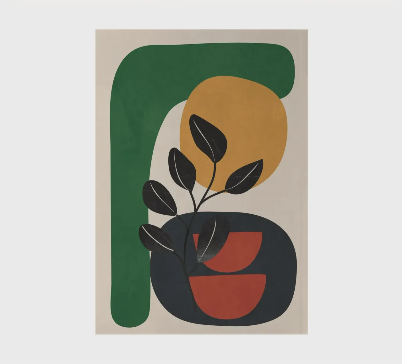 Modern Abstract Minimal Shapes Branches Art 6 notebook by Nadjaa