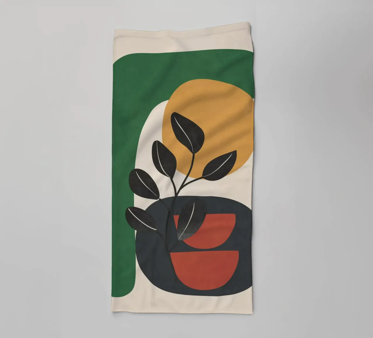 Modern Abstract Minimal Shapes Branches Art 6 towel by Nadjaa