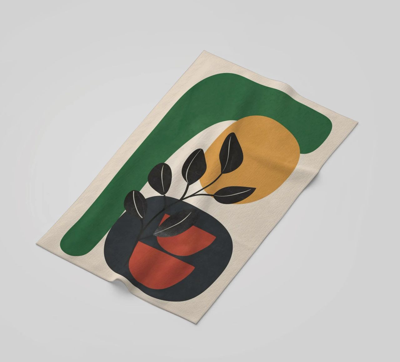 Modern Abstract Minimal Shapes Branches Art 6 telo mare da Nadjaa