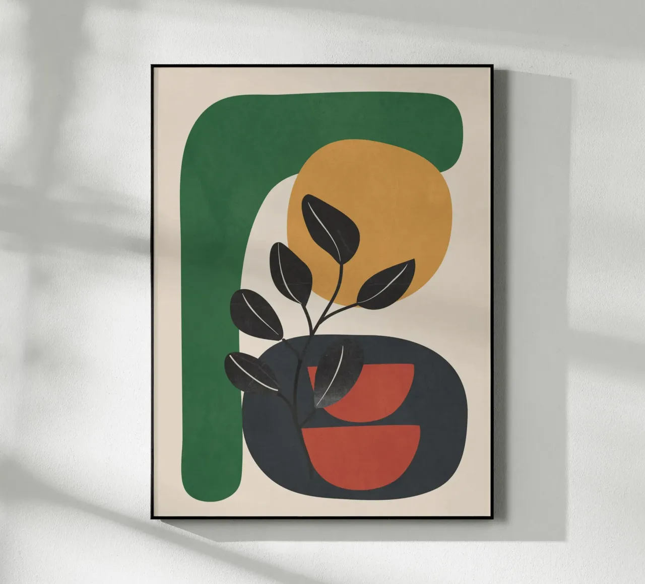 Modern Abstract Minimal Shapes Branches Art 6 plexiglass da Nadjaa