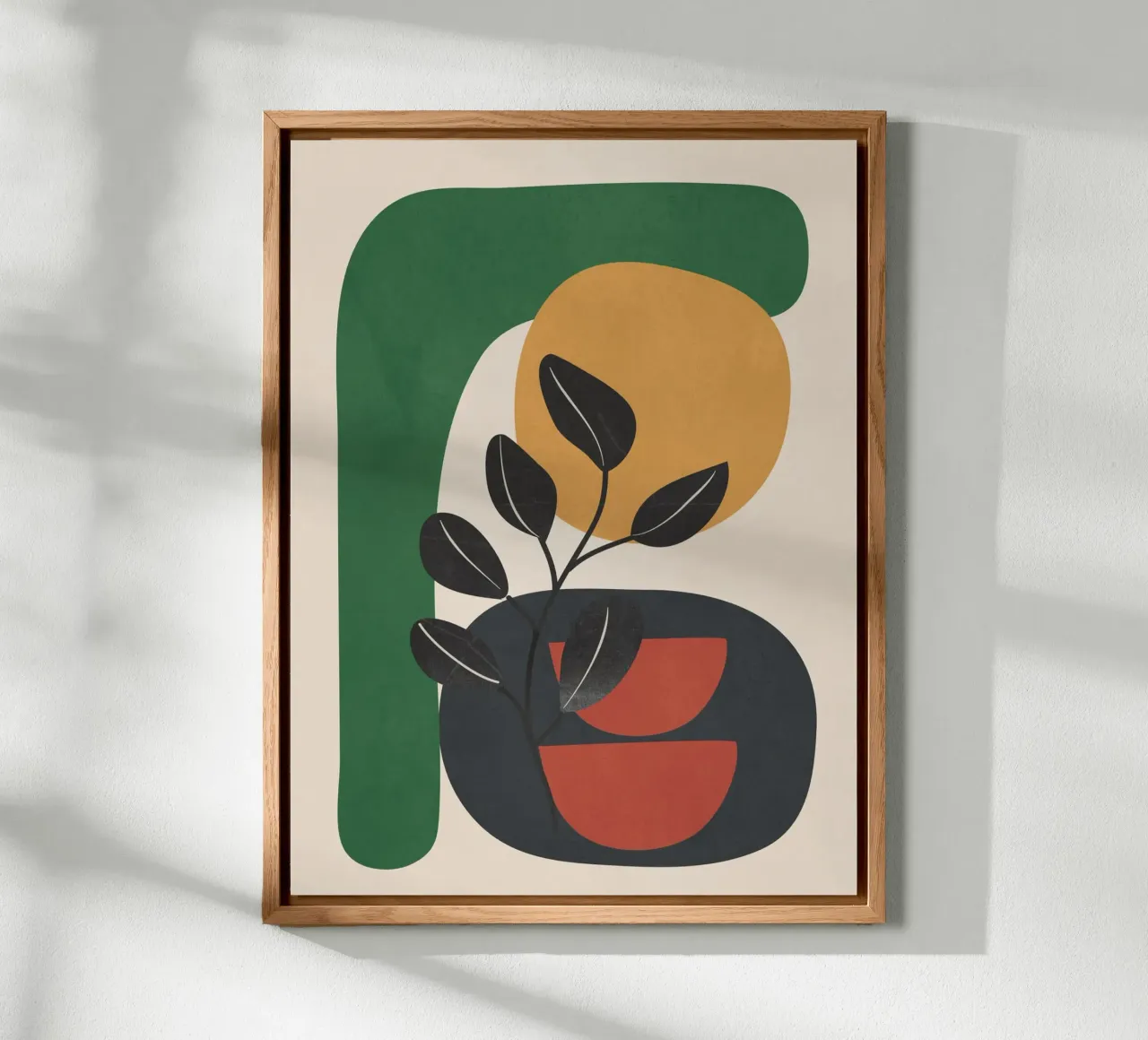 Modern Abstract Minimal Shapes Branches Art 6 alluminio dibond da Nadjaa