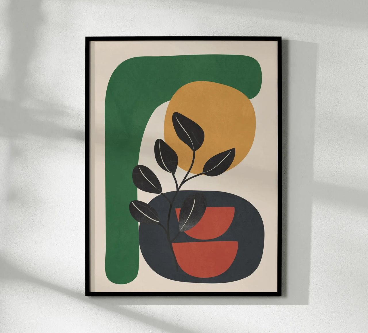 Modern Abstract Minimal Shapes Branches Art 6 poster de Nadjaa