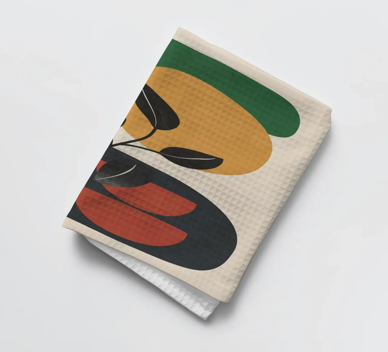 Modern Abstract Minimal Shapes Branches Art 6 torchon de Nadjaa