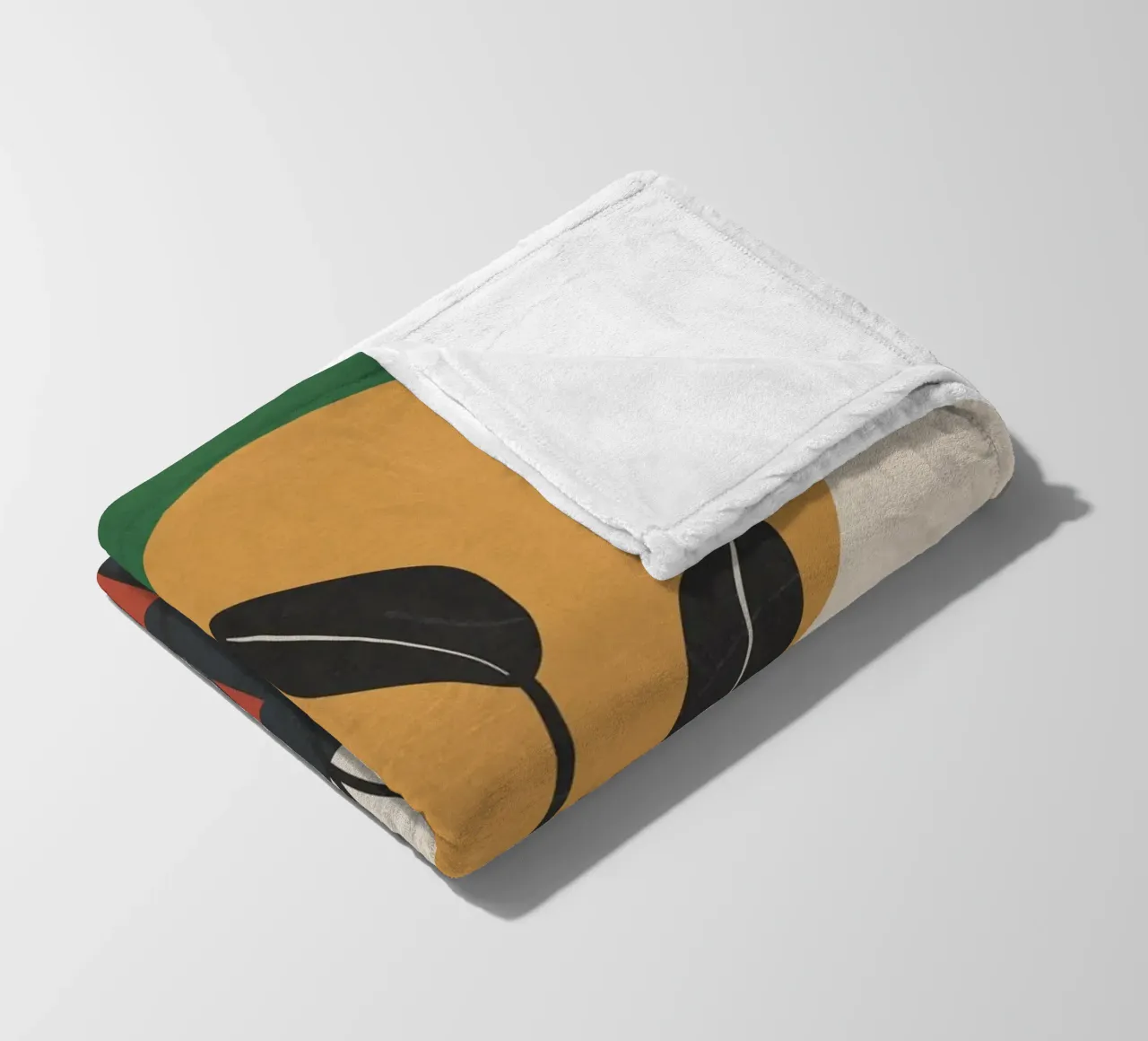 Modern Abstract Minimal Shapes Branches Art 6 coperta in pile da Nadjaa