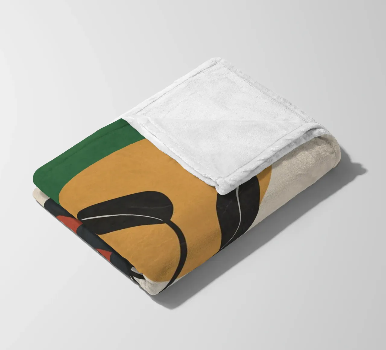 Modern Abstract Minimal Shapes Branches Art 6 coperta in pile da Nadjaa