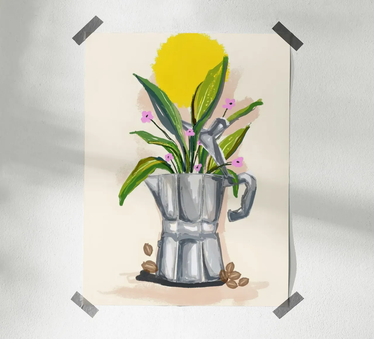 Coffee Plants and sunshine poster da Mitalim Designs