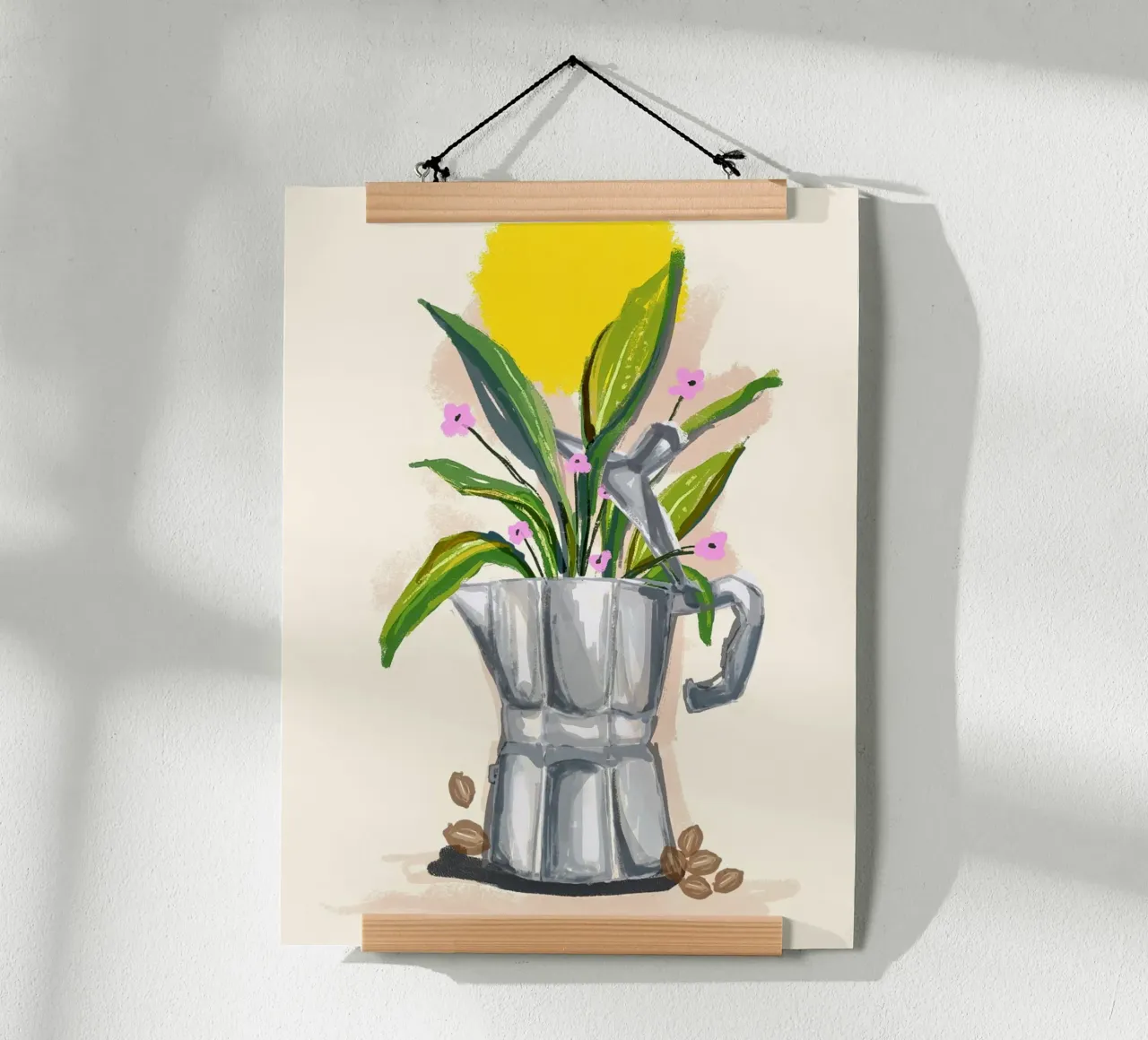 Coffee Plants and sunshine poster da Mitalim Designs