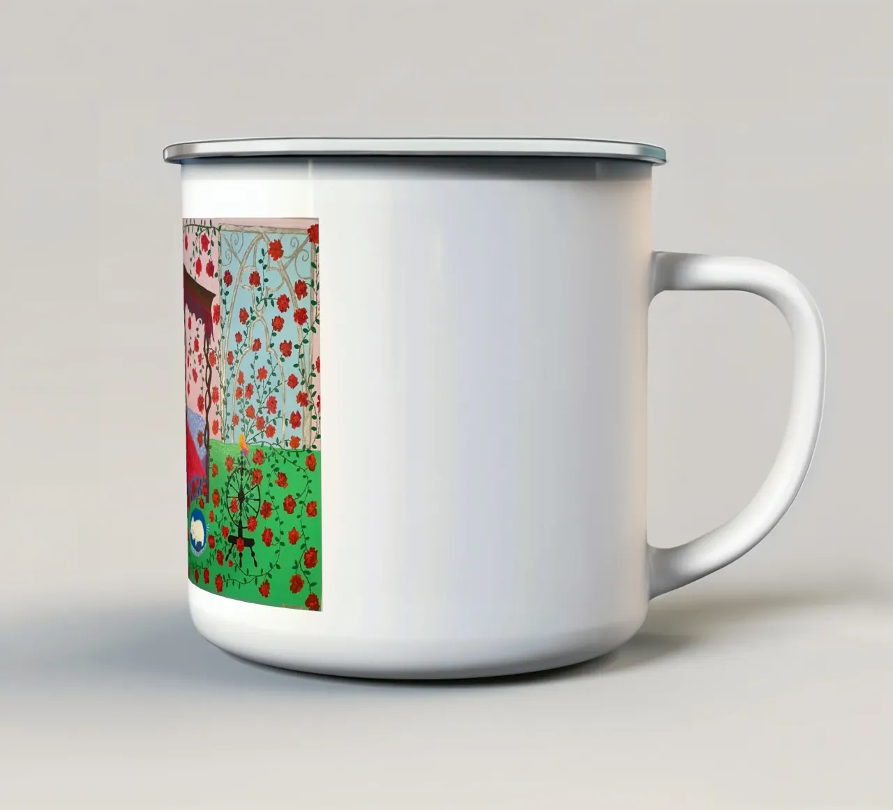 La bella addormentata tazza in smalto da irenissima