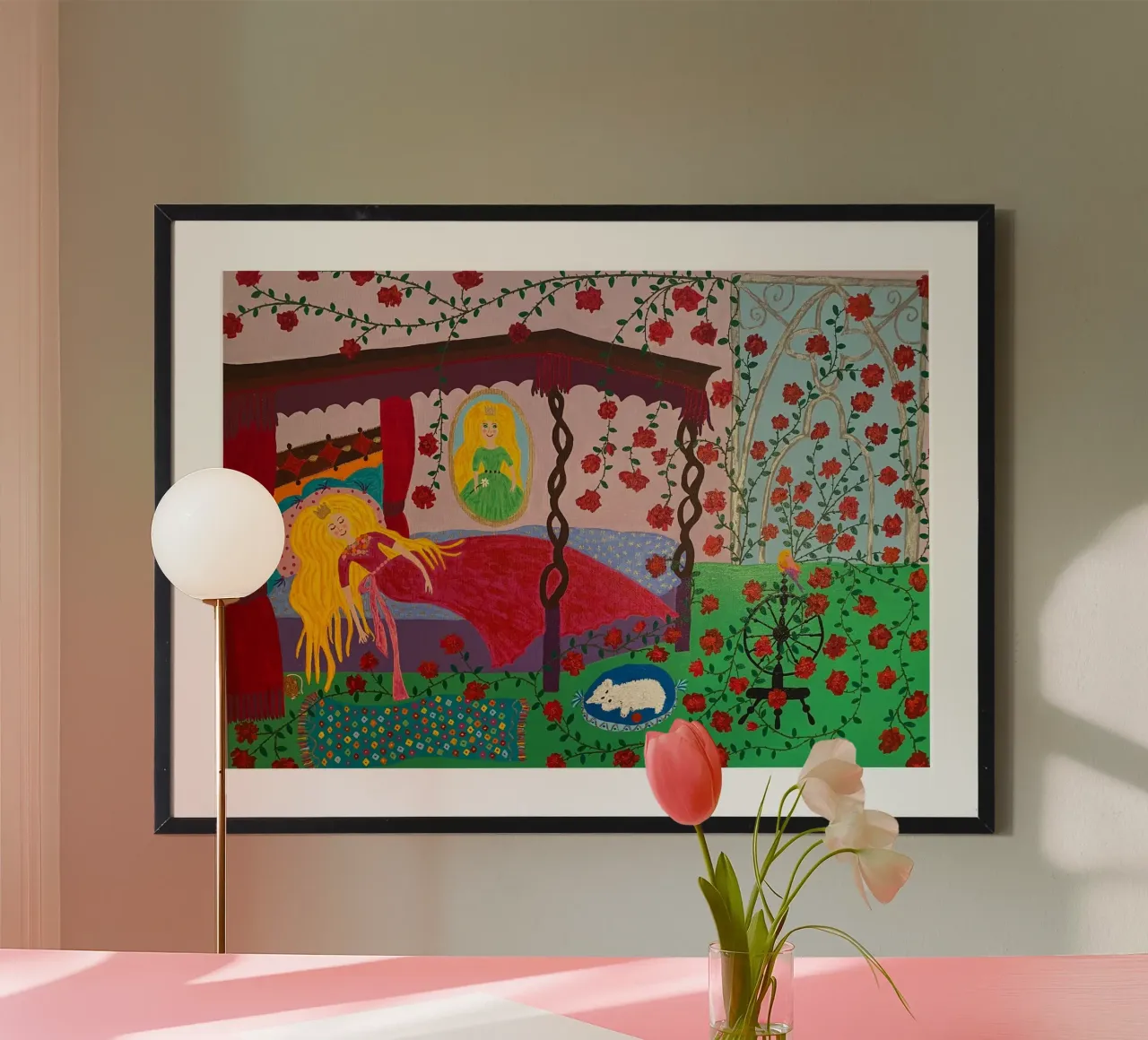 Sleeping Beauty poster with aluminum frame by irenissima