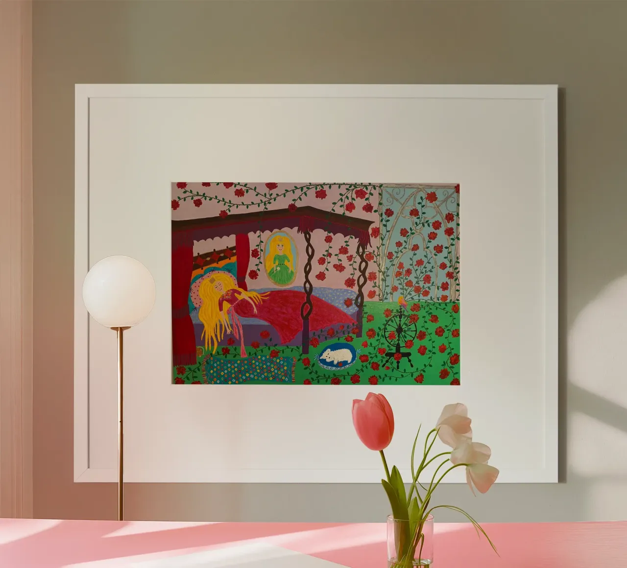 Sleeping Beauty poster with aluminum frame by irenissima