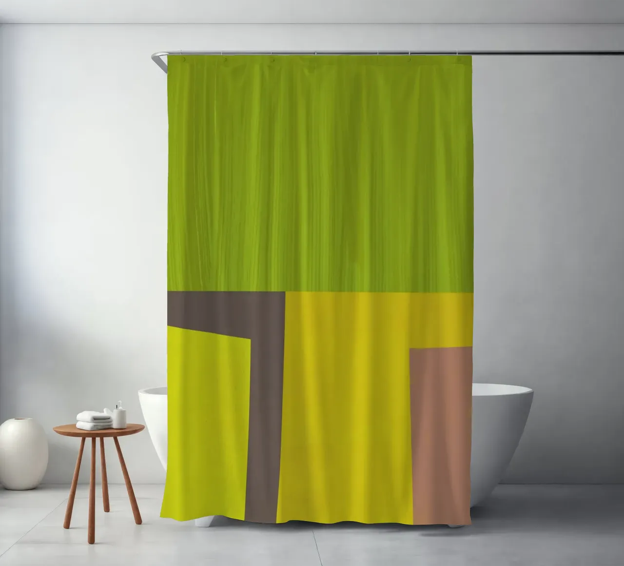 Minimal Collage 05 shower curtain by Little Dean