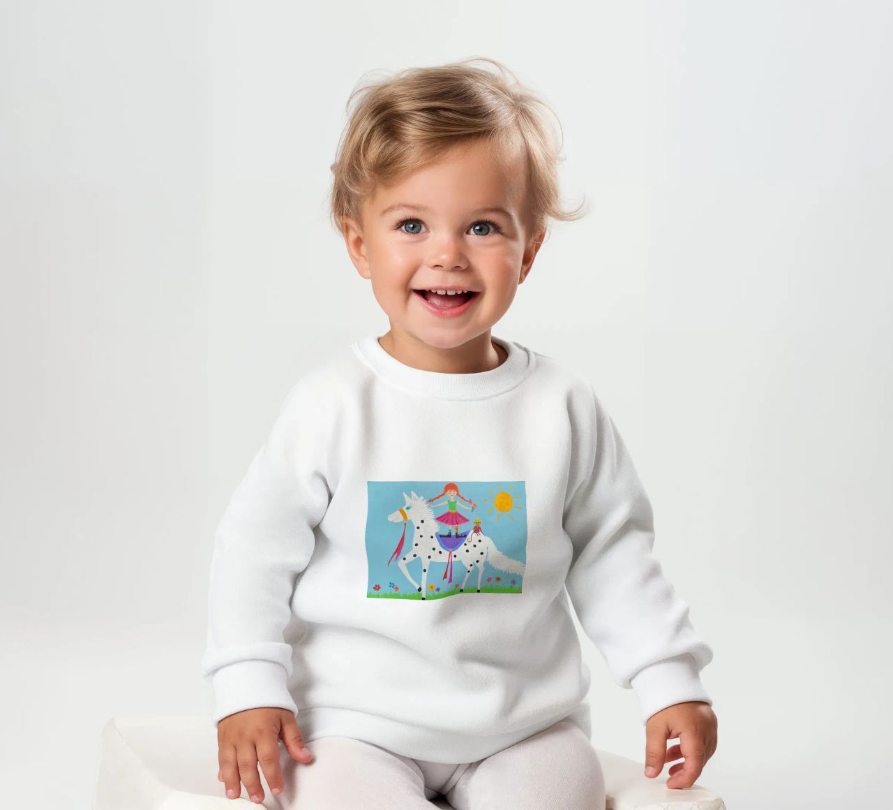 Pippi Calzelunghe felpa neonato da irenissima