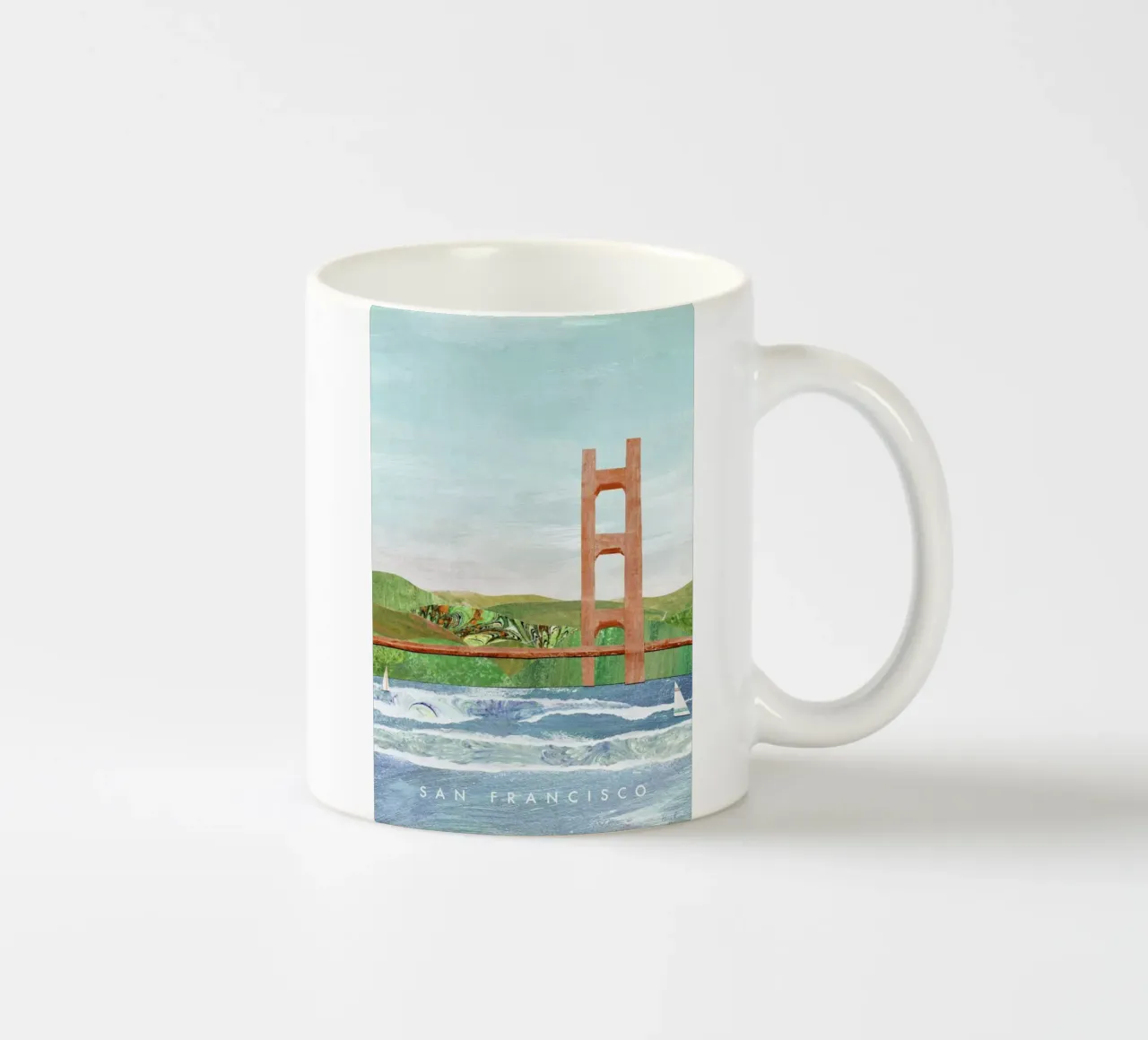 San Francisco Golden Gate tazza in ceramica da Henry Rivers