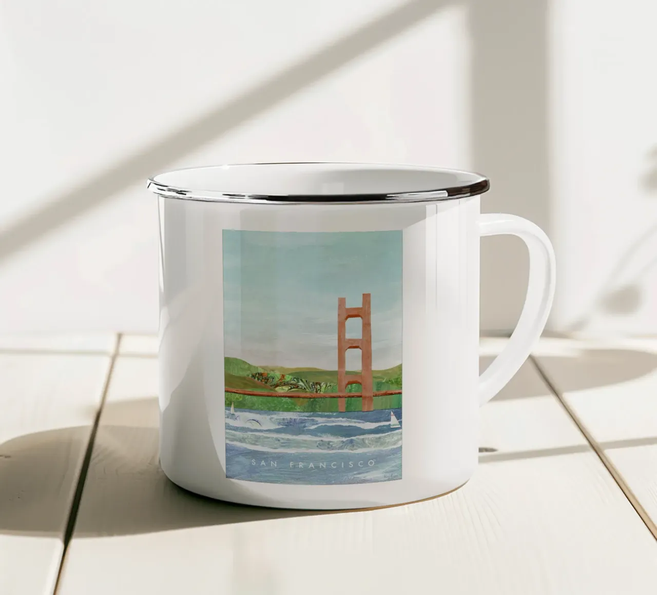 San Francisco Golden Gate tazza in smalto da Henry Rivers