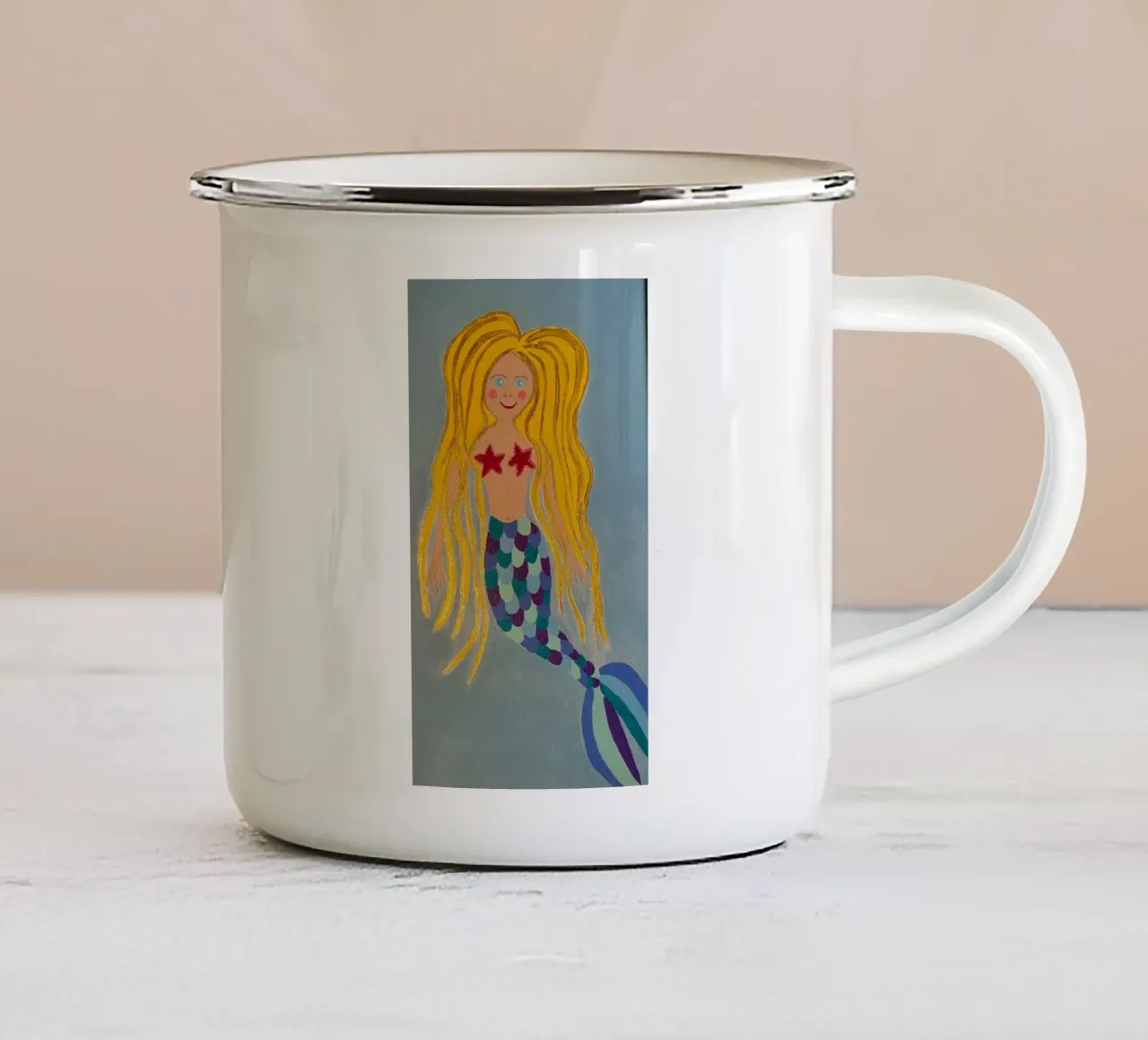 La sirenetta tazza in smalto da irenissima