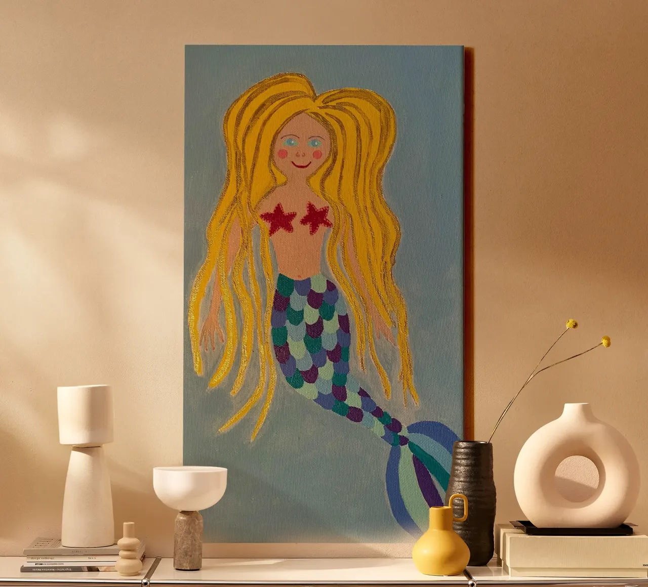 The little mermaid canvas by irenissima