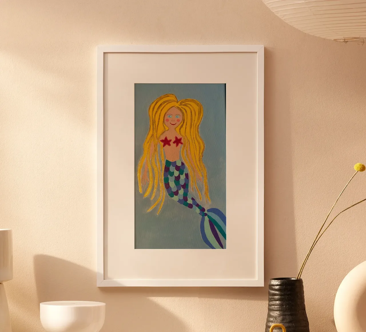 The little mermaid poster with aluminum frame by irenissima