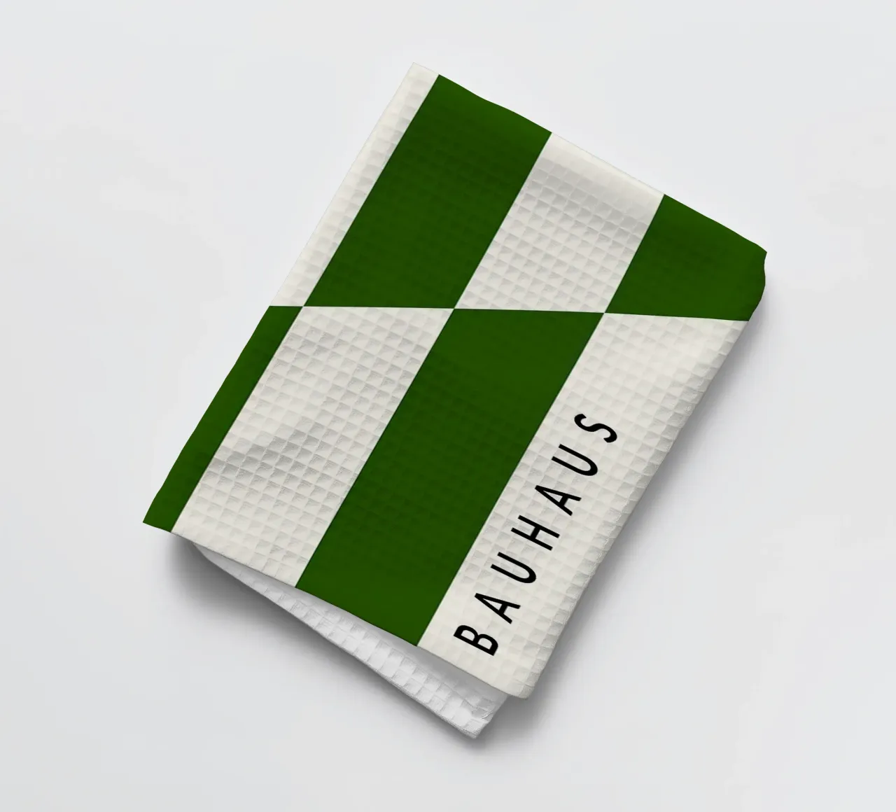 Bauhaus strisce verdi strisce verticali divisione diagonale canovaccio da cucina da Janine P McGuire