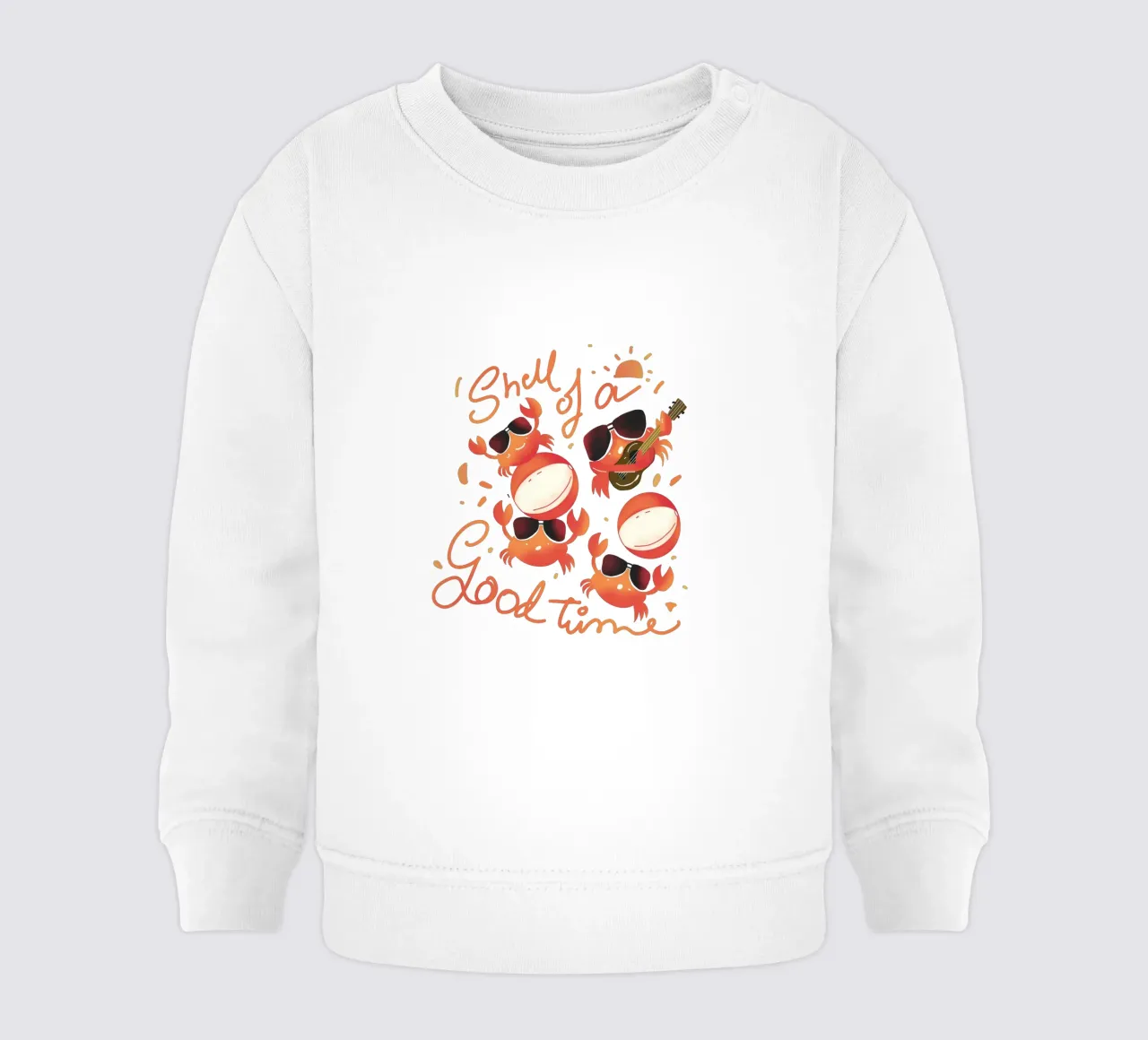 Granchi funky estivi in spiaggia felpa neonato da Mitalim Designs