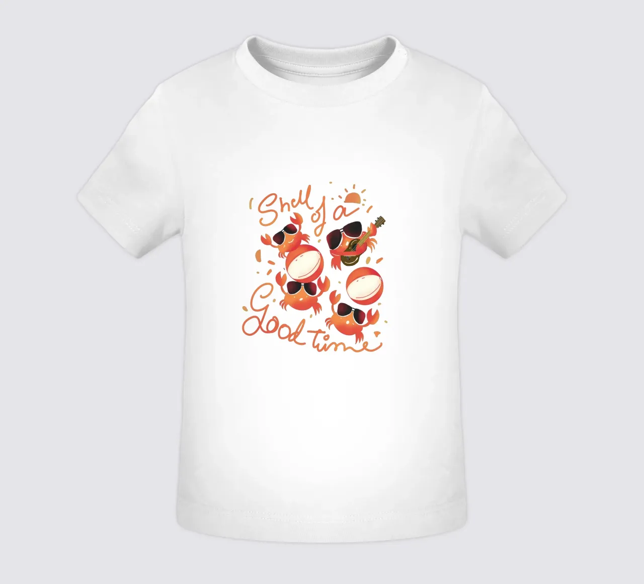 Granchi funky estivi in spiaggia maglietta neonato da Mitalim Designs