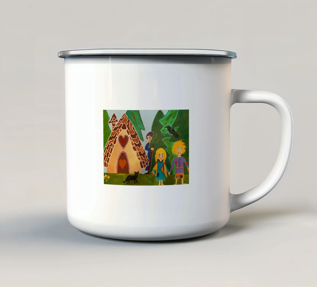 Hansel e Gretel tazza in smalto da irenissima