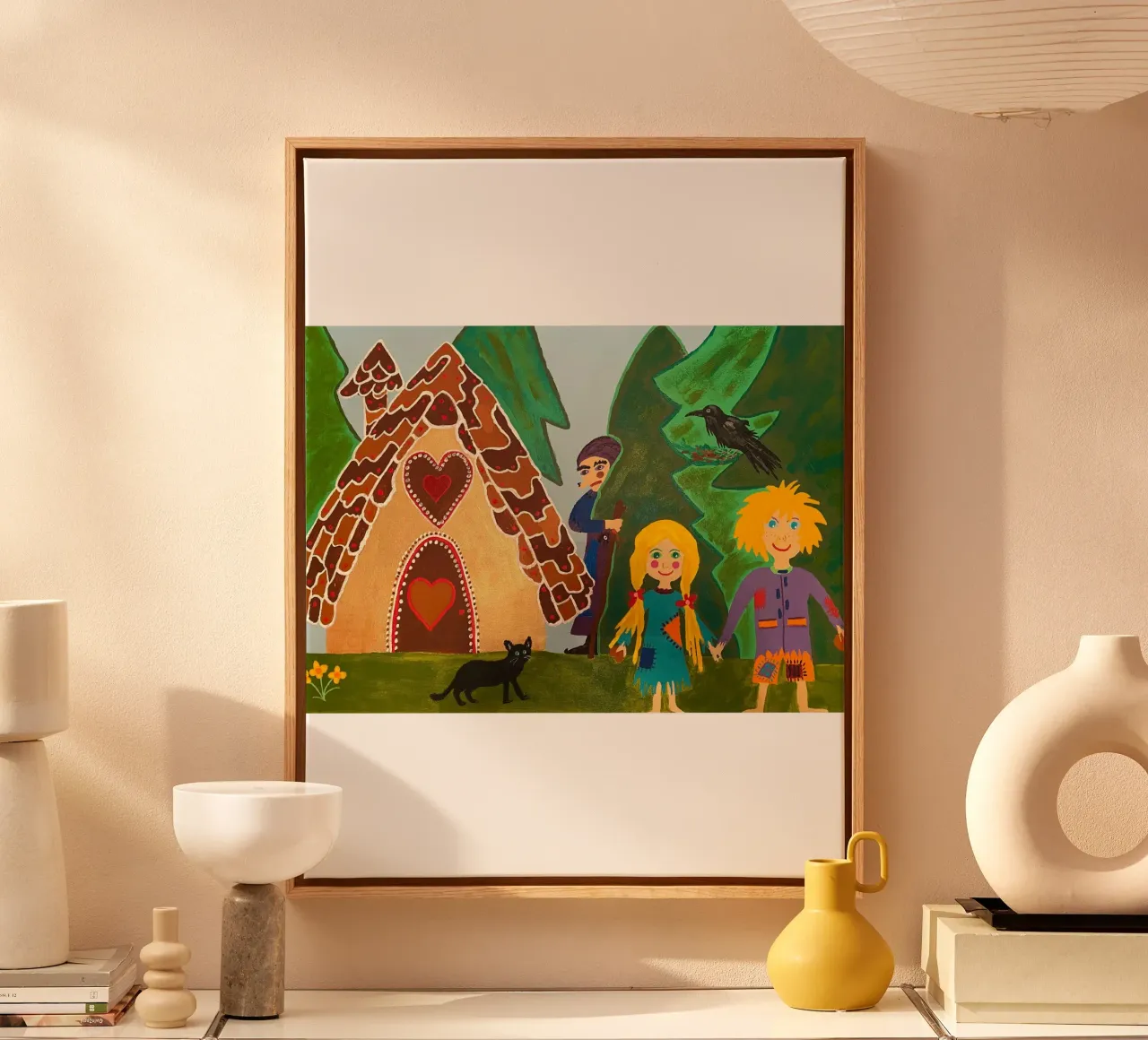 Hansel e Gretel tela con Cornice a cassetta da irenissima