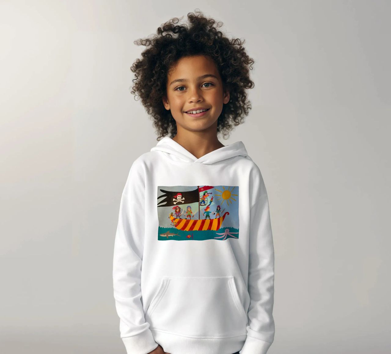Het piratenschip kinder hoodie van irenissima