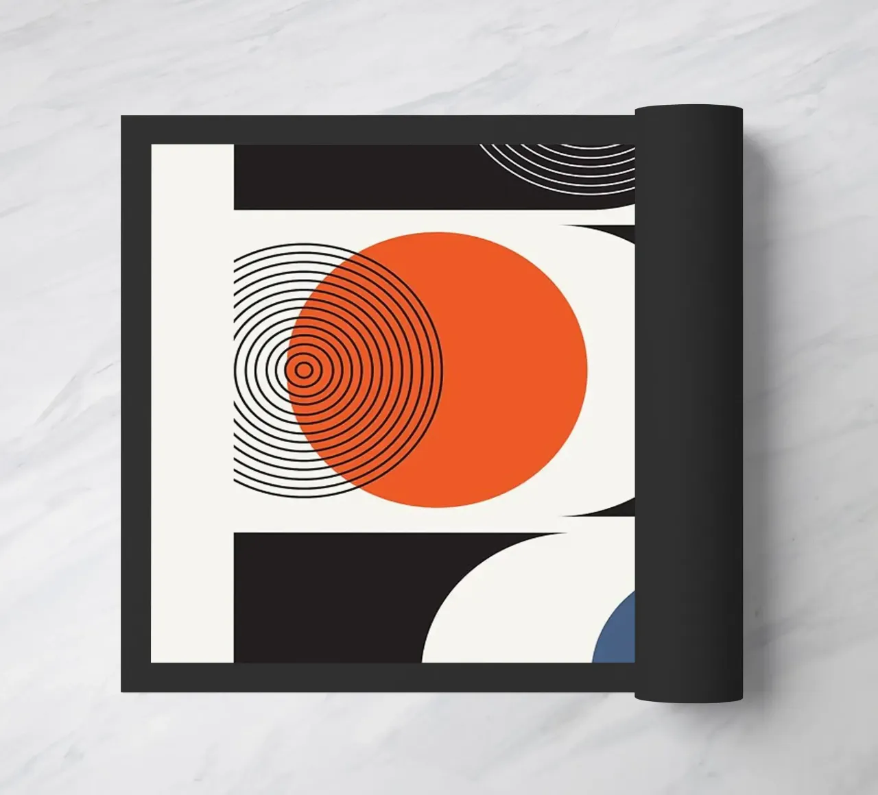 Bauhaus circle line geometry shape doormat by MinimalistPosterCharles